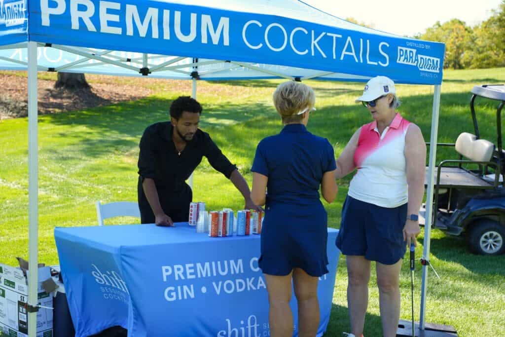 Sponsor booth at Smashing Nines at Dundas Valley