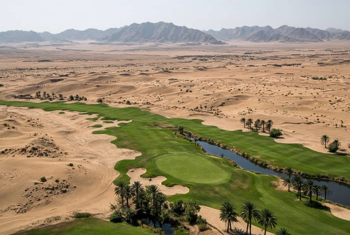 Desert golf course in Egypt